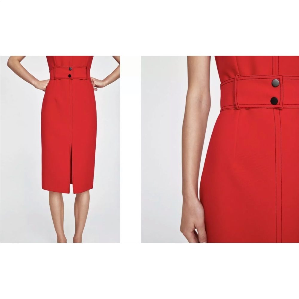 ❤️ZARA RED SHIFT DRESS - Picture 3 of 6